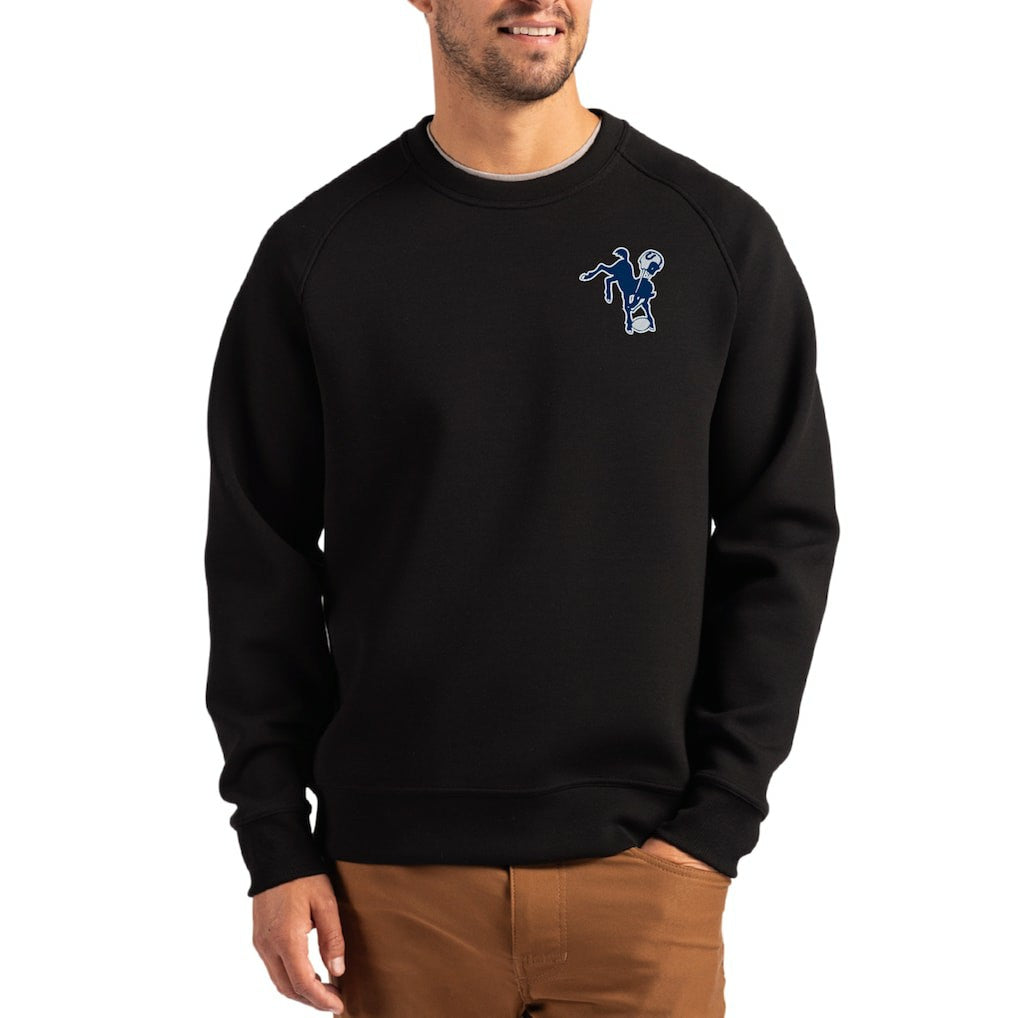Cutter & Buck Throwback Roam Recycled Raglan Pullover Sweatshirt - Indianapolis Colts