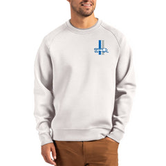 Cutter & Buck Throwback Roam Recycled Raglan Pullover Sweatshirt - Detroit Lions
