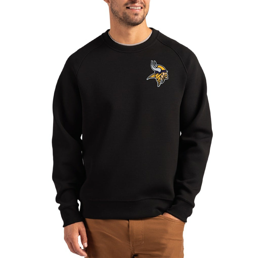 Cutter & Buck Primary Logo Roam Recycled Raglan Pullover Sweatshirt - Minnesota Vikings