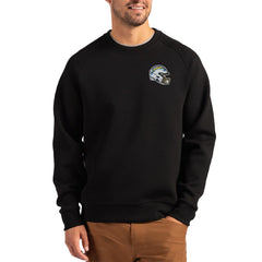 Cutter & Buck Helmet Roam Recycled Raglan Pullover Sweatshirt - Los Angeles Chargers