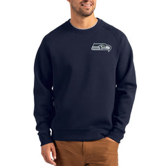 Cutter & Buck Primary Logo Roam Recycled Raglan Pullover Sweatshirt - Seattle Seahawks