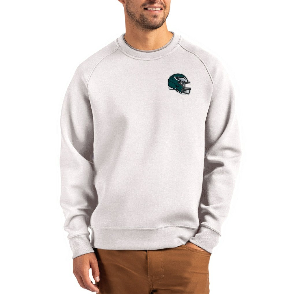 Cutter & Buck Helmet Roam Recycled Raglan Pullover Sweatshirt - Philadelphia Eagles