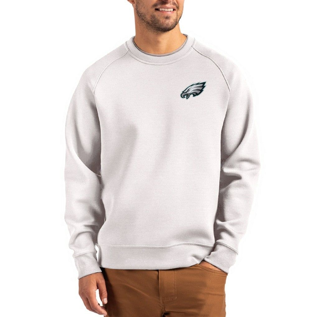 Cutter & Buck Primary Logo Roam Recycled Raglan Pullover Sweatshirt - Philadelphia Eagles