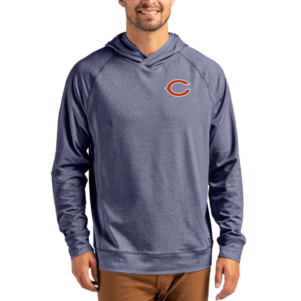 Cutter & Buck Adapt Knit Recycled Raglan Pullover Hoodie - Chicago Bears