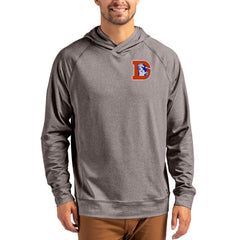 Cutter & Buck Adapt Historic Knit Recycled Raglan Pullover Hoodie - Denver Broncos