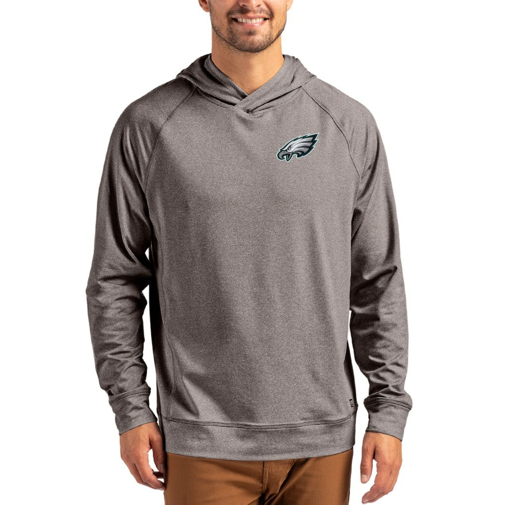 Cutter & Buck Adapt Knit Recycled Raglan Pullover Hoodie - Philadelphia Eagles