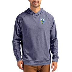Cutter & Buck Adapt Historic Knit Recycled Raglan Pullover Hoodie - Los Angeles Chargers
