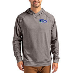 Cutter & Buck Adapt Historic Knit Recycled Raglan Pullover Hoodie - Seattle Seahawks