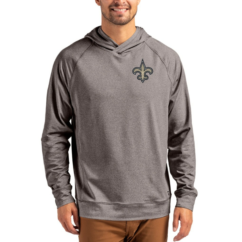 Cutter & Buck Adapt Knit Recycled Raglan Pullover Hoodie - New Orleans Saints