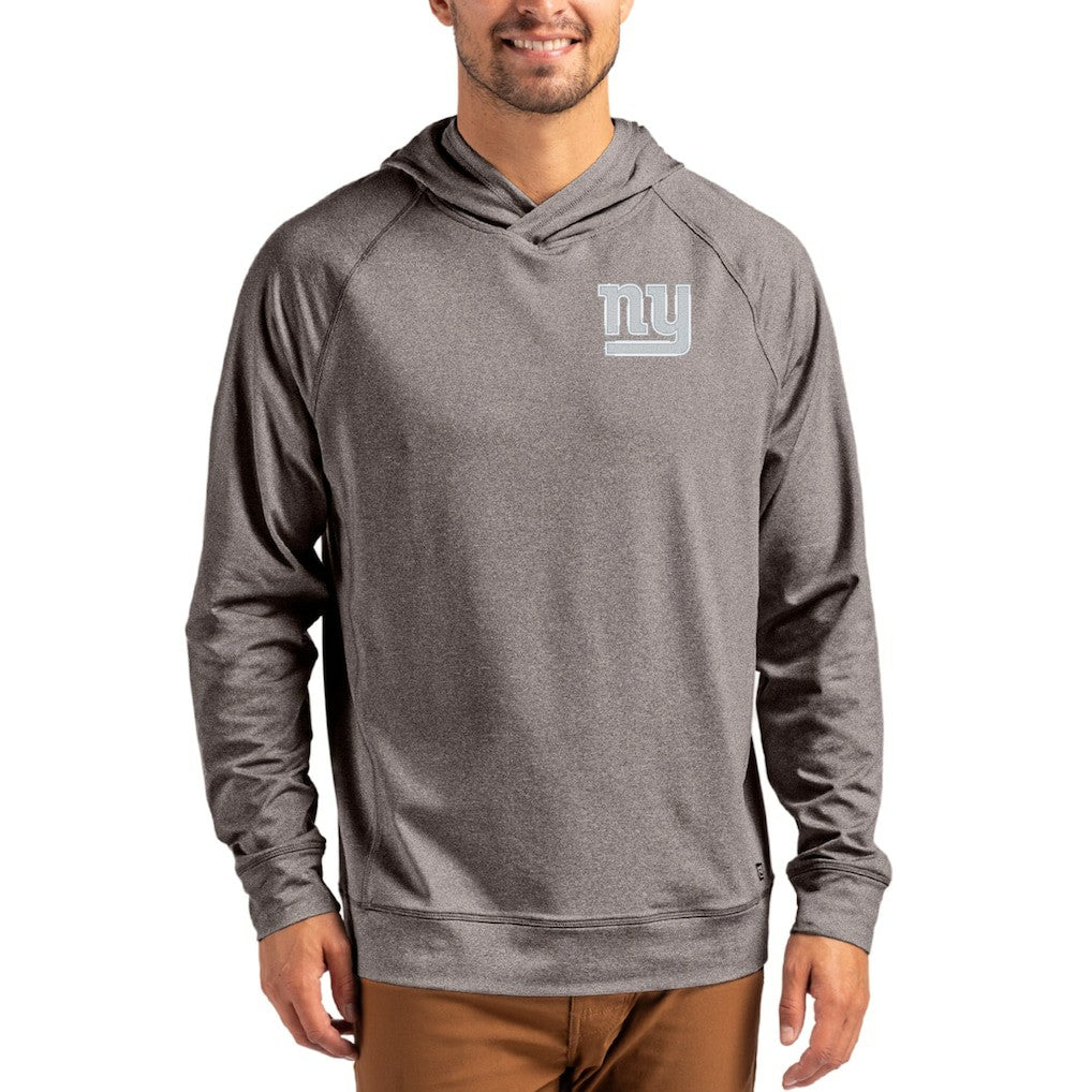Cutter & Buck Adapt Knit Recycled Raglan Pullover Hoodie - New York Giants