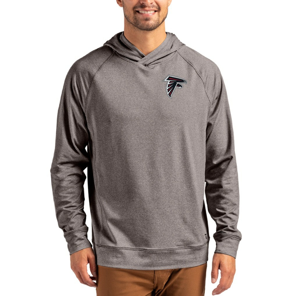 Cutter & Buck Adapt Knit Recycled Raglan Pullover Hoodie - Atlanta Falcons