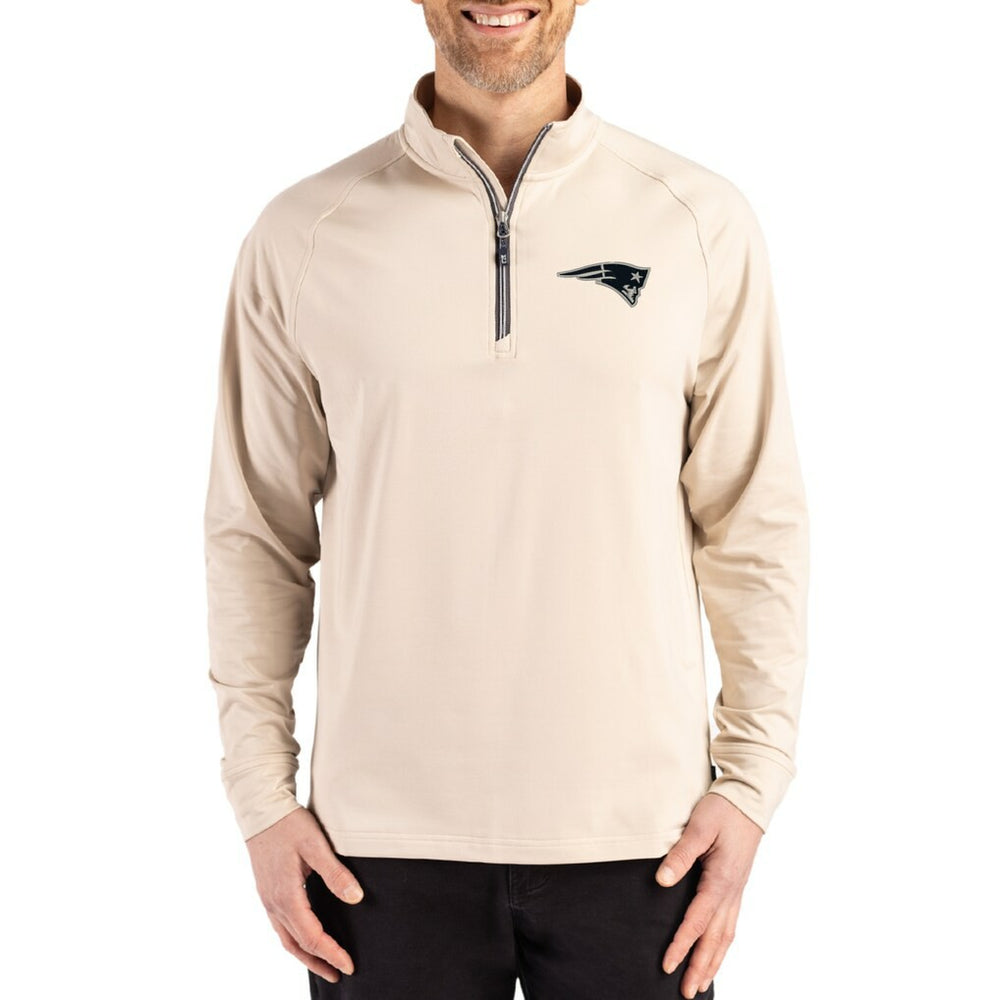 Cutter & Buck Adapt Eco Knit Stretch Recycled Quarter-Zip Pullover - New England Patriots