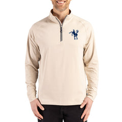 Cutter & Buck Throwback Logo Adapt Eco Knit Stretch Recycled Quarter-Zip Pullover - Indianapolis Colts