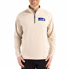 Cutter & Buck Adapt Eco Knit Stretch Recycled Quarter-Zip Pullover - Seattle Seahawks