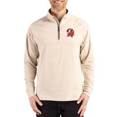 Cutter & Buck Throwback Logo Adapt Eco Knit Stretch Recycled Quarter-Zip Pullover - Tampa Bay Buccaneers
