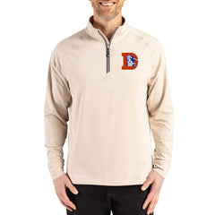 Cutter & Buck Throwback Logo Adapt Eco Knit Stretch Recycled Quarter-Zip Pullover - Denver Broncos