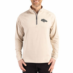 Cutter & Buck Adapt Eco Knit Stretch Recycled Quarter-Zip Pullover - Denver Broncos