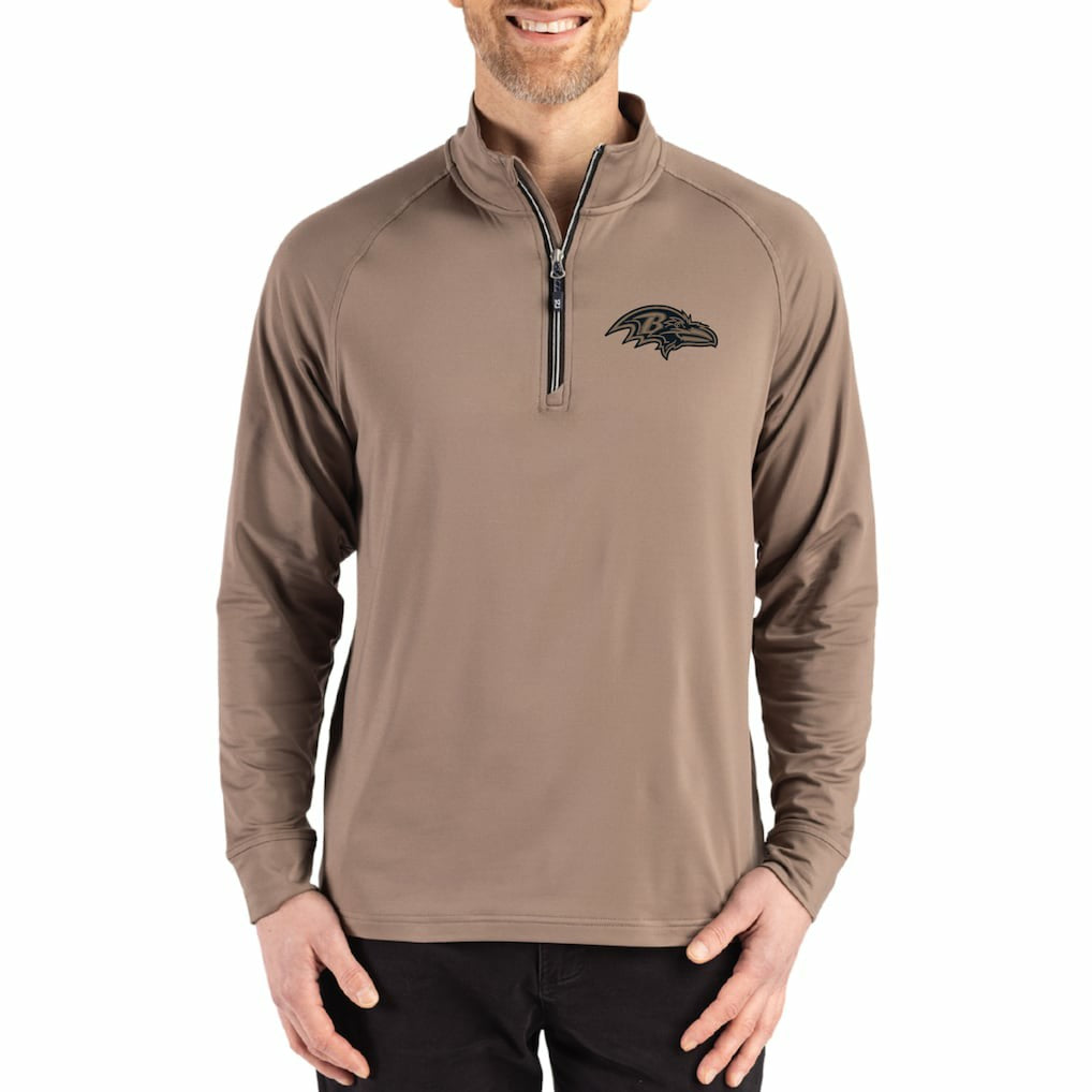 Cutter & Buck Adapt Eco Knit Stretch Recycled Quarter-Zip Pullover - Baltimore Ravens