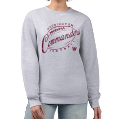 G-III 4Her by Carl Banks Women's Distressed Graphics Fleece Pullover Sweatshirt - Washington Commanders