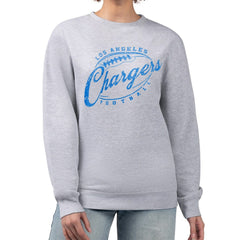G-III 4Her by Carl Banks Women's Distressed Graphics Fleece Pullover Sweatshirt - Los Angeles Chargers