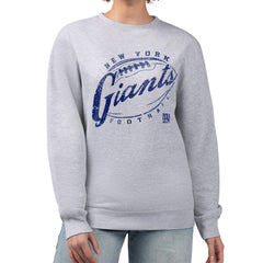 G-III 4Her by Carl Banks Women's Distressed Graphics Fleece Pullover Sweatshirt - New York Giants