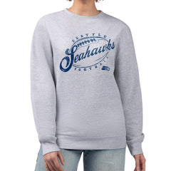G-III 4Her by Carl Banks Women's Distressed Graphics Fleece Pullover Sweatshirt - Seattle Seahawks