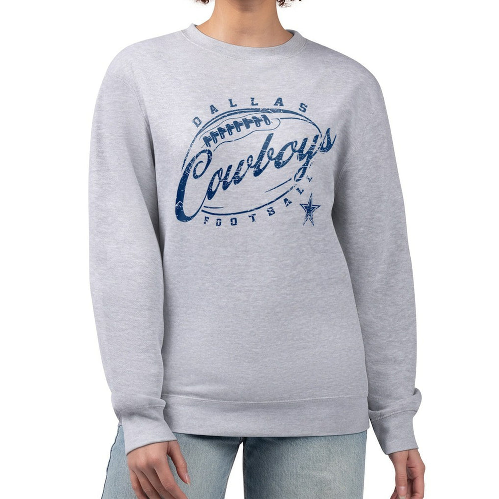 G-III 4Her by Carl Banks Women's Distressed Graphics Fleece Pullover Sweatshirt - Dallas Cowboys