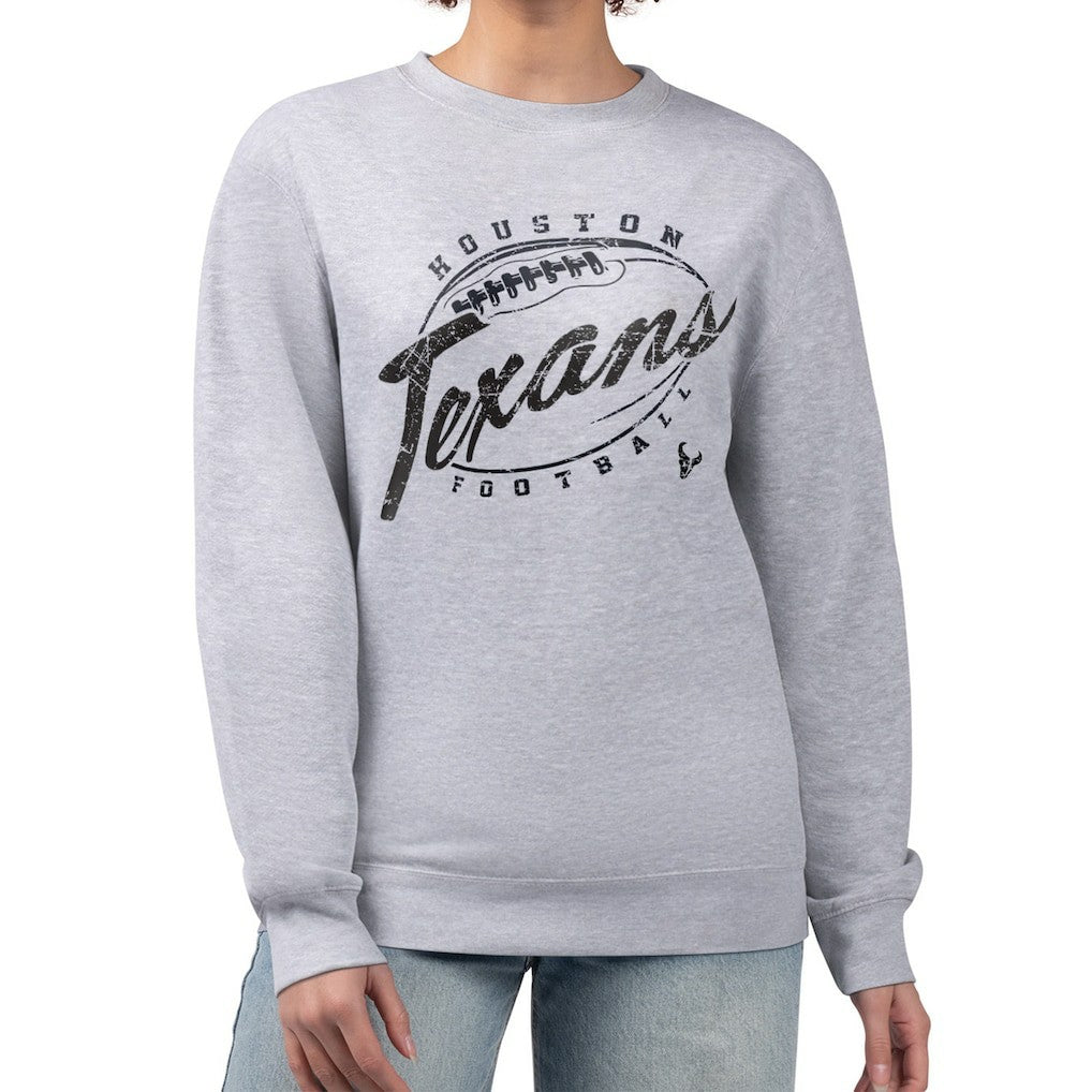 G-III 4Her by Carl Banks Women's Distressed Graphics Fleece Pullover Sweatshirt - Houston Texans