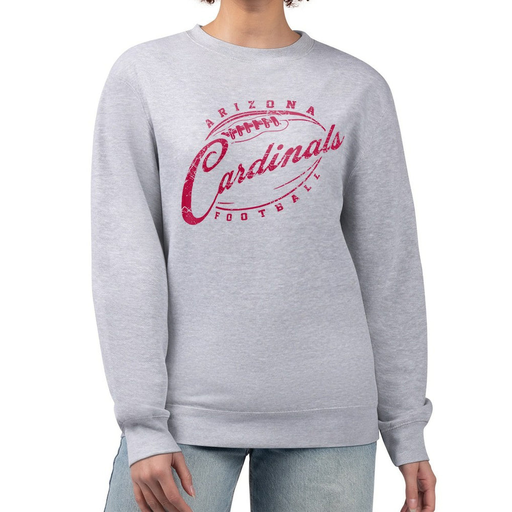 G-III 4Her by Carl Banks Women's Distressed Graphics Fleece Pullover Sweatshirt - Arizona Cardinals