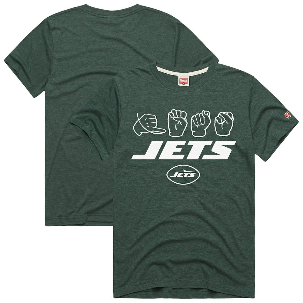 Homage Unisex NFL ASL Collection by Love Sign Tri-Blend T-Shirt - New York Jets