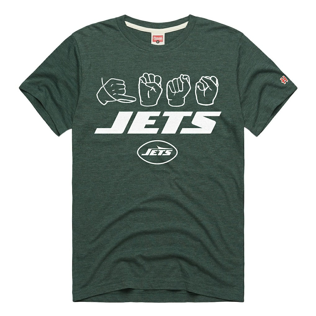Homage Unisex NFL ASL Collection by Love Sign Tri-Blend T-Shirt - New York Jets