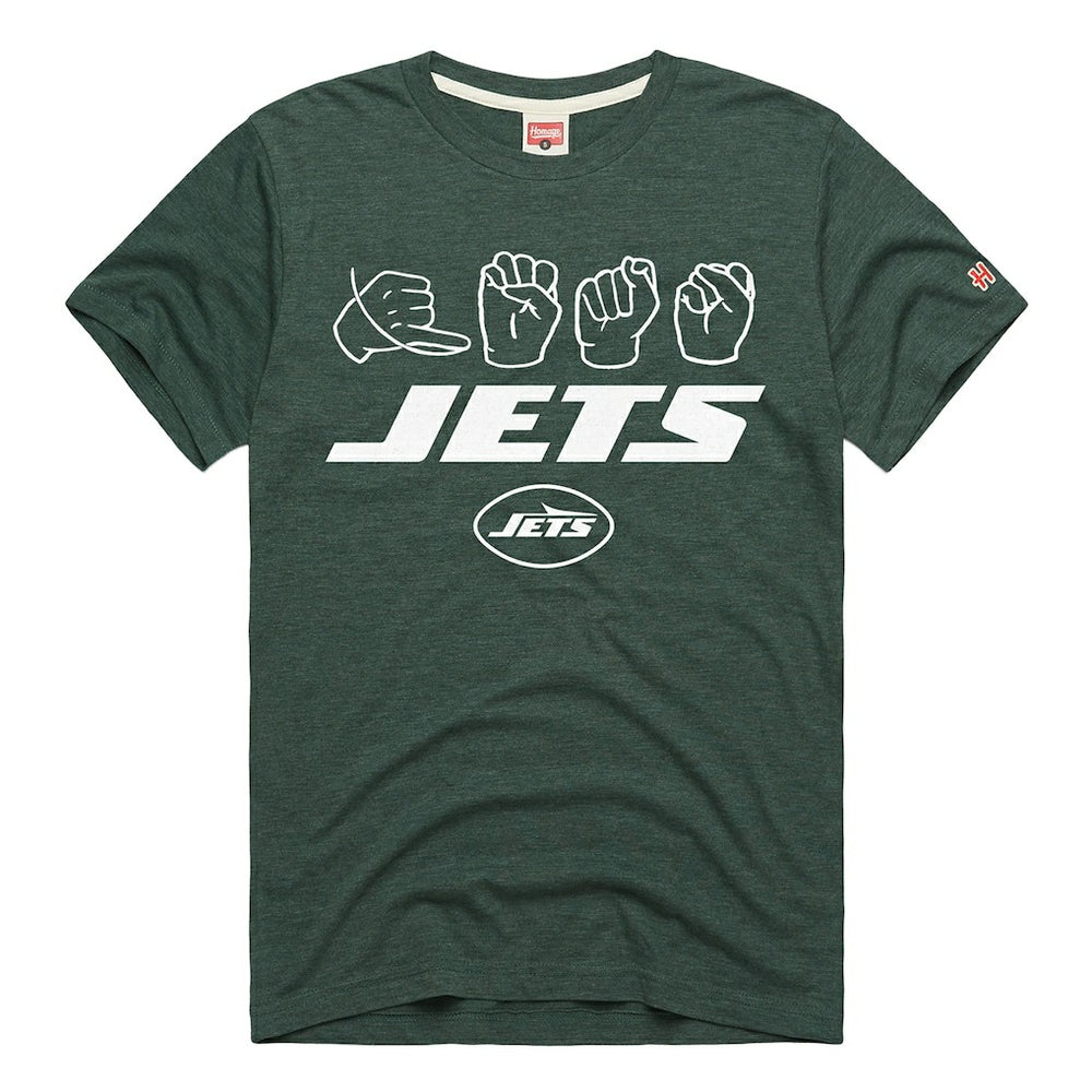 Homage Unisex NFL ASL Collection by Love Sign Tri-Blend T-Shirt - New York Jets