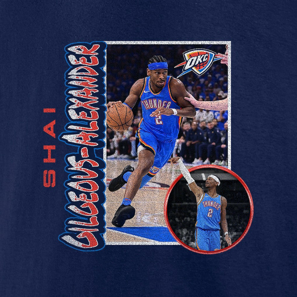 NBA Shai Gilgeous-Alexander Oklahoma City Thunder '90s Player Graphic T-Shirt
