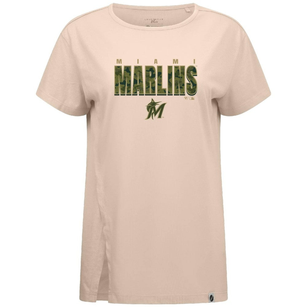 MLB Miami Marlins Levelwear Women's Influx Protect W T-Shirt