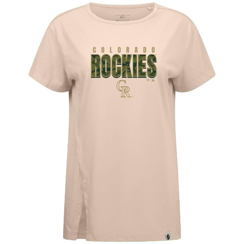 MLB Colorado Rockies Levelwear Women's Influx Protect W T-Shirt