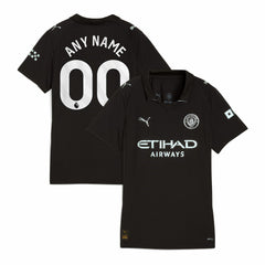 Manchester City Women's 2025/26 Away Replica Custom Jersey - Puma Black