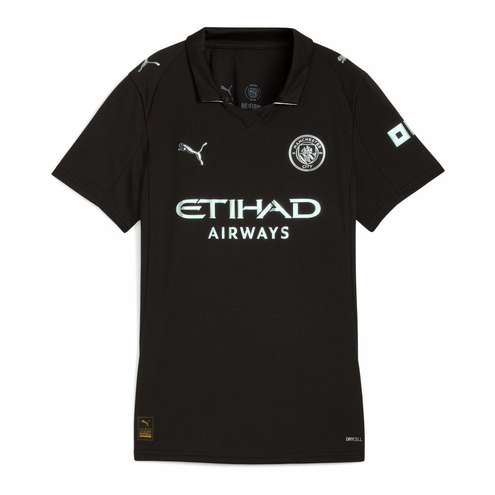 Manchester City Women's 2025/26 Away Replica Custom Jersey - Puma Black