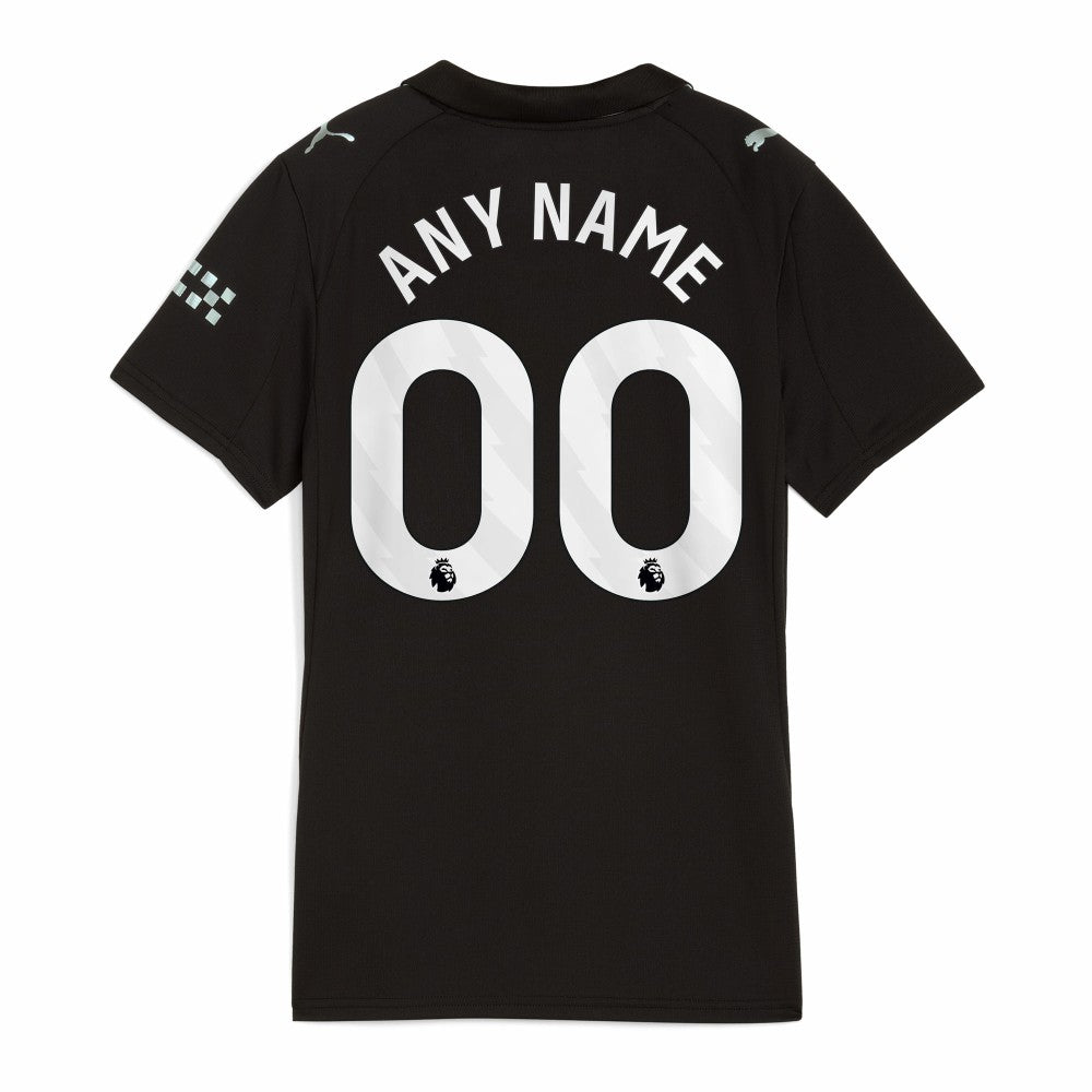 Manchester City Women's 2025/26 Away Replica Custom Jersey - Puma Black