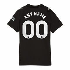 Manchester City Women's 2025/26 Away Replica Custom Jersey - Puma Black
