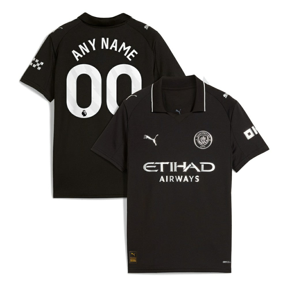 Manchester City Youth 2025/26 Away Replica Custom Jersey - Puma Black