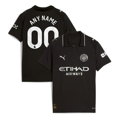Manchester City Youth 2025/26 Away Replica Custom Jersey - Puma Black