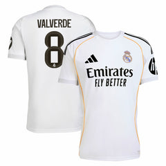 Federico Valverde Real Madrid 2025/26 Home Replica Jersey - Adidas White