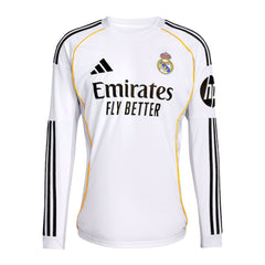 Federico Valverde Real Madrid 2025/26 Home Replica Long Sleeve Jersey - Adidas White
