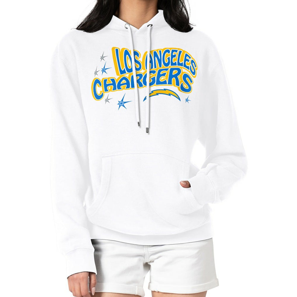 Starter Women's Fireworks Fleece Pullover Hoodie - Los Angeles Chargers