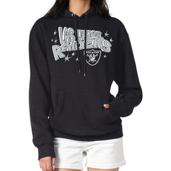Starter Women's Fireworks Fleece Pullover Hoodie - Las Vegas Raiders