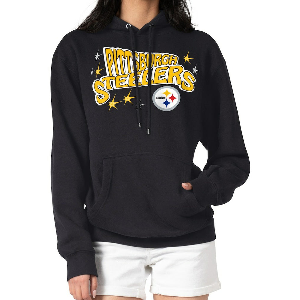 Starter Women's Fireworks Fleece Pullover Hoodie - Pittsburgh Steelers