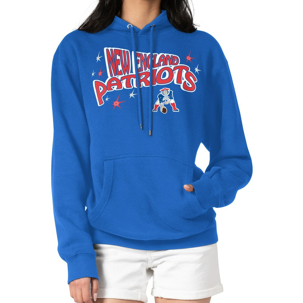 Starter Women's Fireworks Fleece Pullover Hoodie - New England Patriots
