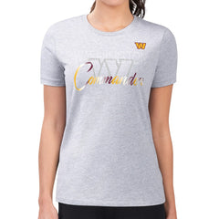 G-III 4Her by Carl Banks Women's Super-Slim Fit Lightweight Shadow Logo T-Shirt - Washington Commanders