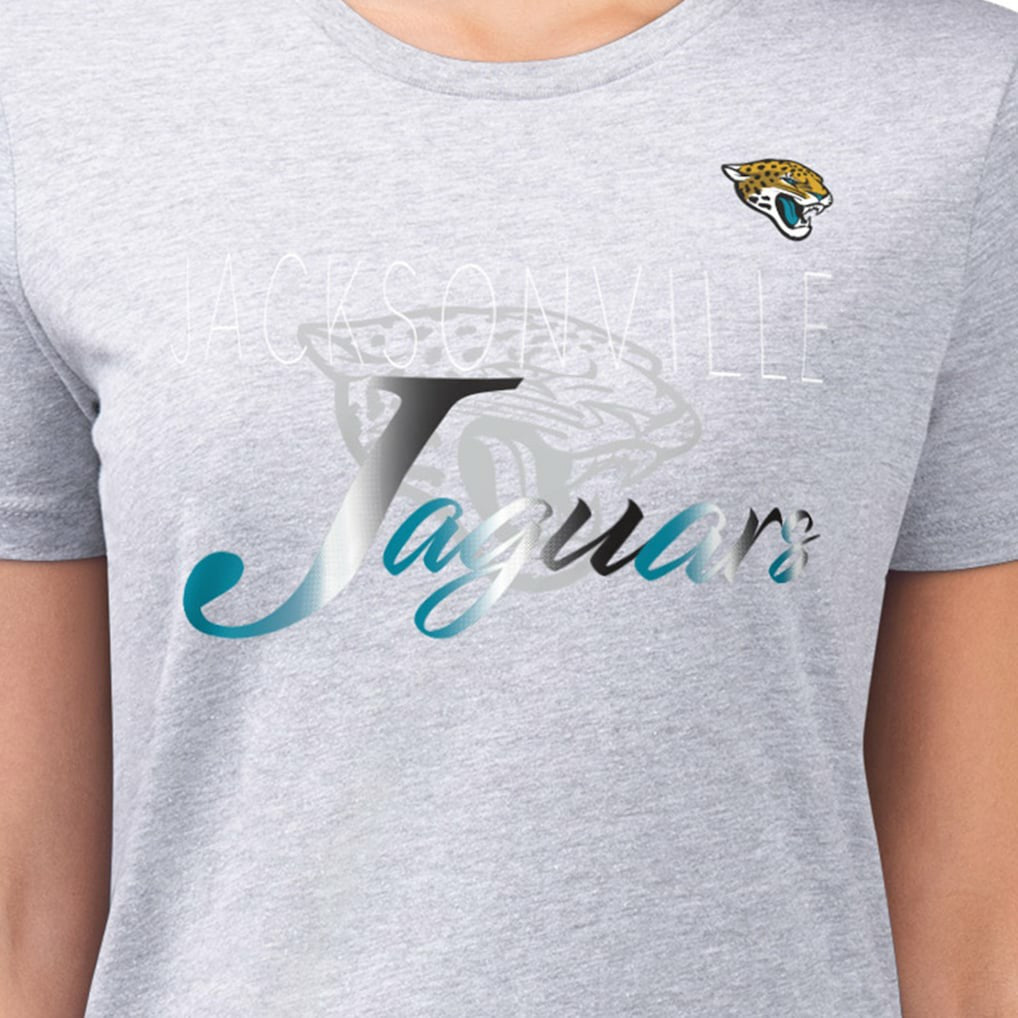 G-III 4Her by Carl Banks Women's Super-Slim Fit Lightweight Shadow Logo T-Shirt - Jacksonville Jaguars