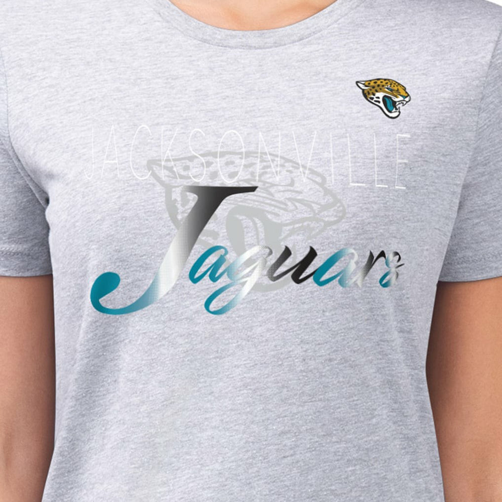G-III 4Her by Carl Banks Women's Super-Slim Fit Lightweight Shadow Logo T-Shirt - Jacksonville Jaguars